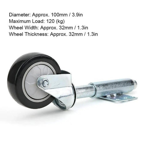 Heavy Duty Spring Loaded Gate Casters Smooth Cruising Wheels For Uneven Driveways Yard Fences Non Slip Pvc Rollers 100mm diameter