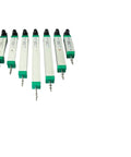 Set of industrial grade linear displacement sensors with pull rod potentiometer, 50 to 225mm travel, CE certified, LWH style