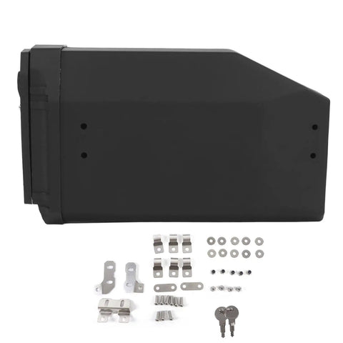 Heavy Duty 5L Motorcycle Rear Toolbox Side Lightbox Storage Case Fits BMW R1200GS LC 2013 2019, includes mounting hardware and keys.