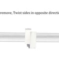 Thirty Pcs Double Gripping Nylon Hose Clamps Designed For Three Eighth Inch Tubing Range From Nine Point One To Nine Point Six Millimeter Snap Grip Plastic Clamps In White Heavy Duty Adjustable Ratcheting Clamps For Plumbing And Automotive Use shown installed on tubing.