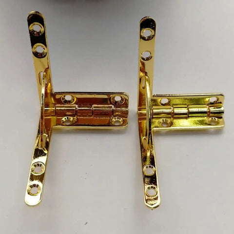 Heavy Duty Metal Hanging Hinge For Wooden Boxes And Craft Projects Delivers Buttery Smooth Action And No Sweat Installation, shiny gold finish.