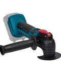 Cordless Battery Angle Grinder With Variable Speed And Low Vibration Ergonomic Handle, designed for precise paint scraping and adhesive removal.