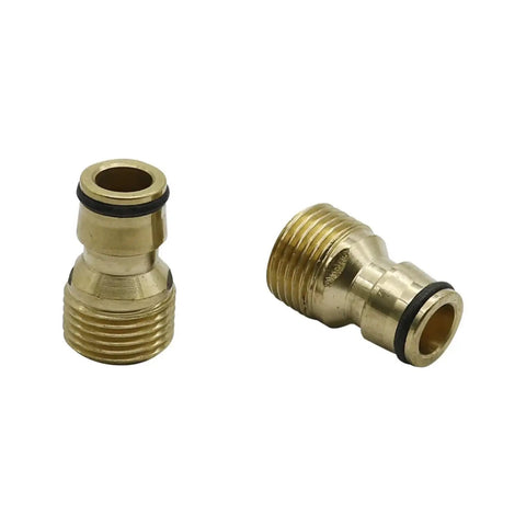 Copper Hose Tap Connector And Mixer Adaptor Water Pipe Joiner Fitting For Garden Hose Faucet Adapter Watering Tools Set, 2 copper connectors
