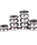10 Pack 4x13x6mm V624ZZ V Groove Roller Bearing Pulley Wheel Wire Track Guide made of carbon steel for smooth operation