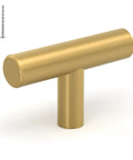 Premium Brushed Brass Cabinet Knobs 2 Inch Dresser Pulls Hardware Set 12 Pack with solid mounting screws, modern round handle.