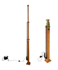 Heavy Duty Telescopic Electric Mast 12V 24V 48V Extending Four To Nine Meters with power supply visible in the image.