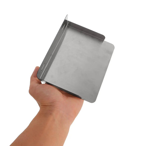 Heavy Duty Stainless Steel EV Charger Box Cover Weatherproof Charging Station Shield held in hand, showing durable design.