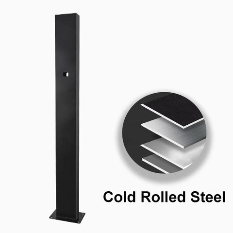 Heavy Duty EV Charger Holder Box Waterproof Outdoor Steel Cord Organizer Rack Stand Black, cold rolled steel construction.
