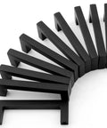 Heavy Duty Three Inch Matte Black Cabinet Pulls Square Bar Drawer Handles Solid Metal Cupboard Knobs Ten Pack displayed in a row.