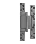 Heavy Duty Stainless Steel Hidden Hinges For Wood Doors Invisible Seamless Door Hardware Rustproof Light Gray Finish smooth view with screws