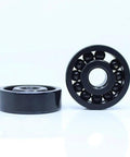 Heavy Duty High Temp Full Ball Bearing 35X80X21mm Model TB6307 Rated For 500 Celsius And 932 Fahrenheit, side view and top view.