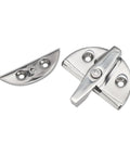 Rock Solid Marine Grade 316 Stainless Steel Round Twisting Lock Boat Latch Saltwater Ready Door Catch 58mm Silver Finish