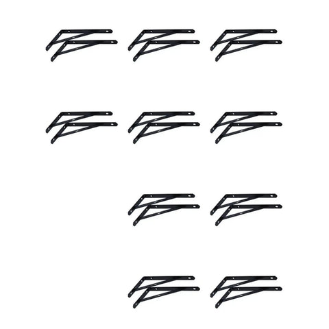 Triangular Iron Shelf Brackets 10 Pack For Home Repair And Cabinet Corner Support Board Connection Brace Mounting Hardware