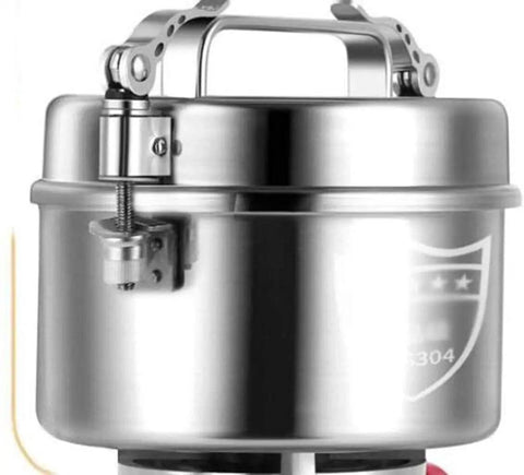 Electric Grain Mill Machine For Home And Small Biz, High Capacity Dry Milling Grinder, stainless steel top view