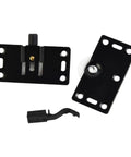 Adjustable Wardrobe Sliding Door Rollers And Heavy Duty Cabinet Pullies providing a noise-free solution with nylon wheels in black.