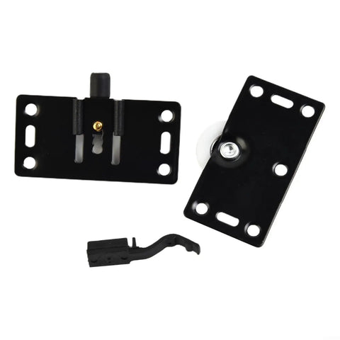 Adjustable Wardrobe Sliding Door Rollers And Heavy Duty Cabinet Pullies providing a noise-free solution with nylon wheels in black.