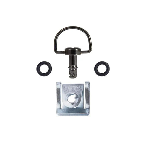 Quick Release D Ring Race Fasteners One Quarter Turn Clip Style Type C 14mm Chrome Black For Motorcycle ABS And Fairings Easy On Off Universal Fit 10 Pack image showing components.
