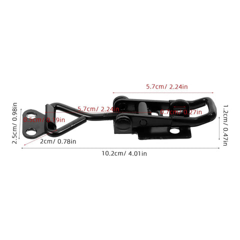 Heavy Duty Adjustable Quick Release Toggle Clamp Latch Set 4pc Stainless Steel Pull Clamp With Lock Hole 200kg Capacity