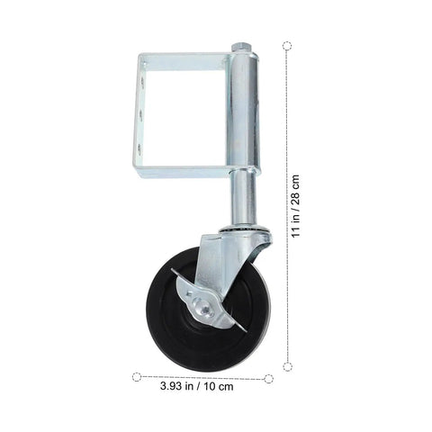 Heavy Hitter Spring Loaded Gate Caster Crafted From Cold Rolled Steel, 11 in height, designed for smooth gate access.