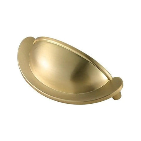 Buttery Smooth Brushed Gold Zinc Alloy Cabinet Pulls Slick Cup Design With Included Screws Rust Resistant Indoor Hardware Multipack kitchen handle