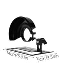 Keep Nasty Sparks Safe While You Work With This Rugged Adjustable Angle Grinder Holder Stand Featuring Heavy Duty Steel Debris Protection For 100 Mm Tools Your Shop Will Love, black steel guard with adjustable angle, dimensions 14cm x 9cm.