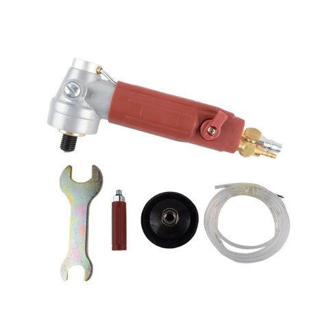 Heavy Hitter 4 Inch Pneumatic Angle Grinder With Water Cooling System built for serious milling with tools and accessories.