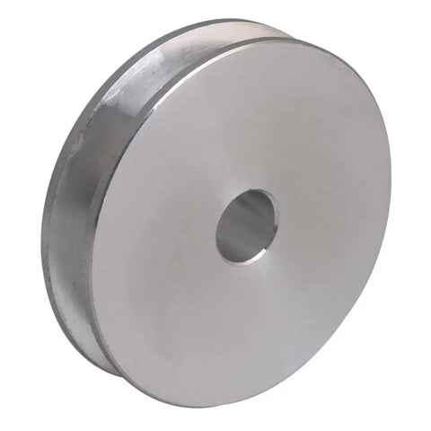 Runs Buttery Slick Single Groove Pulley Wheel Crafted From Heavy Duty Silver Aluminum Alloy With An 8mm Fixed Bore, 41mm diameter.