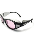 Kickass Protective Laser Safety Goggles For 808 NM Infrared Diode Lasers with pink lenses and ergonomic design.