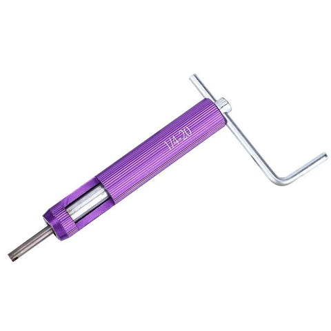 Solid 1/4-20 Thread Repair Kit With Screws Fix Worn Out Stripped Holes In Auto Parts Radiators Heavy Machinery And Electrical Gear For Smooth Fits purple 1/4-20 thread insert tool with handle