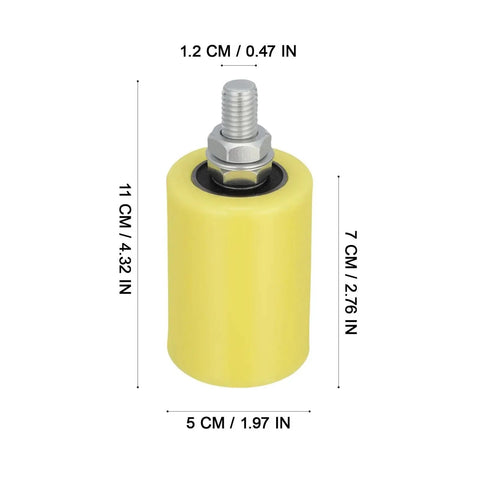 Top Notch Four Piece Nylon Track Wheels And Sliding Gate Rollers For Heavy Duty Yard Doors Smooth Rolling Guide Pulleys with threaded stem.