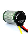 Sick Power 40X74 Brushless Motor 2650Kv With Precision Balanced Rotor And Anodized Cnc Aluminum Shell For Nailed Drift Runs On One Eighth Scale On Road Buggy Rc Cars, showcasing green striped motor housing and power wires.