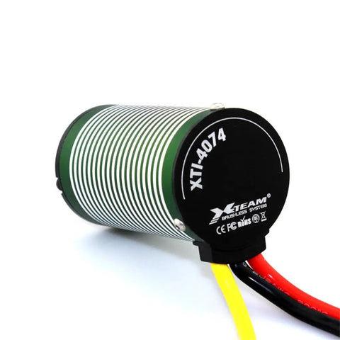 Heavy Duty 4074 2000Kv Brushless Motor For 1 8 Scale On Road Buggy Drift Racing Rc Car featuring green and black CNC aluminum casing.