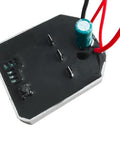 Top Tier Brushless Lithium Angle Grinder Controller Board close-up showing wiring and components for multi-function upgrade.