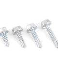 All In One Self Tapping Screw Kit 200 Piece Durable Zinc Iron Screws With Thread Storage Case, four different screw sizes shown