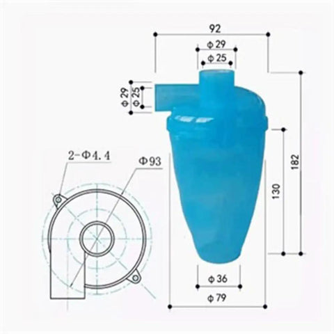Pro Grade Cyclone Dust Collector For Small Workshop Mini Portable Industrial Extractor Vacuum Cleaner dimensions