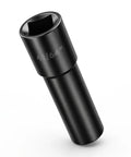 Pro Grade Precision Machined 6 Spline Mag Nut Key Socket Remover Fits M12x1.5 M12x1.25 1/2-20 3/8-20 Thread 1/2 Drive Impact Wrench For Car Truck Steelies, close-up view of 41/64 inch socket
