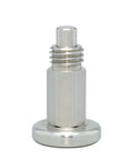 MT101 Spring Loaded Index Plunger Fine Thread M10x1 Coarse Thread M12x1.75 Solid Machine Screw heavy duty locator pin close-up.