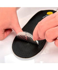 Therm-ic heating elements (1 pair) being attached to a black perforated insole