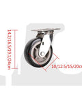 Hella Tough Heavy Duty 304 Stainless Steel Caster for Flat Carts, 10/12.5/15/20cm size, rust proof with sealed bearings.