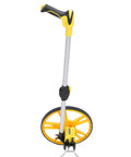 Heavy Duty Foldable Mechanical Measuring Wheel With Solid Precision Counter And Ace Carry Backpack For Survey Crews And Contractors Who Want Zero Sweat Distance Tracking On Every Project top view showing yellow aluminum handle and wheel