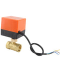 Rock Solid Forged Brass Motorized Ball Valve With Smooth Electric Actuator For DC 12 To 24V HVAC Hydronic Control G3 4 DN20 Heavy Duty