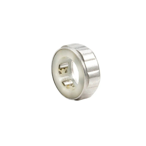 Heavy Duty One Way Clutch Needle Roller Bearing 5 Pack For Compact Mechanical Builds, silver needle roller with white inner ring.