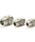 100pcs 1J-10 JIC Male Adapters Pipe Connector Hydraulic Hose Fittings Kit For High Pressure Systems showing three adapters