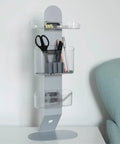 Magnetic Desk Organizer Set With Modular Stand Metal Construction Three Trays And Pen Holder for office home use