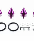 Spike JDM Style Quick Release Fasteners For Bumpers Trunk Lids And Fenders Purple Aluminum 6061 T6 Built For Easy Removal