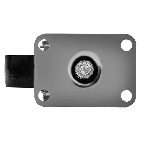 4 Piece Steel Casters With Plates That Roll Smooth as Butter and Handle 350 lbs Per Wheel Featuring Non Brake Lock Mechanism and Swivel Design - Close-up view of caster plate.