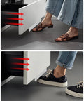Hands Free Cabinet Foot Pull For Trash Drawer, Durable Stainless Steel Foot Opener For Full Overlay Cabinets In Kitchen, White Finish