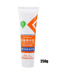 Front view of Wall Repair Paste Quick Drying Crack Fix Kit For Home Living Room Kitchen Basement Garage And Office Use, 250g tube.
