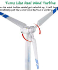 Wind Turbine Toy Clockwork Generator Model STEM Science Kit For Kids And Makers, 21.65 Inch Large Windmill With Wind Up Design