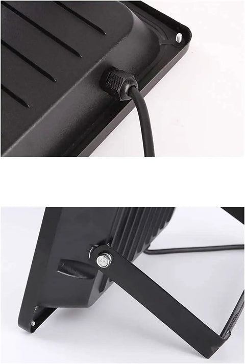 Close-up of the durable mounting bracket and cable of Heavy Duty LED Floodlights Hella Bright 6000K Daylight Wall Mount IP66